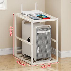 Computer Host Stand Rack Pc Stand Computer Host Shelf Computer Host Bracket Chassis Shelf Table under Two Layers Chassis Holder Rack Base Tray