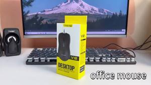 (HD1) Thunder Wolf V12 Wired mouse for business office desktop and laptop computers universal USB Mouse mouse