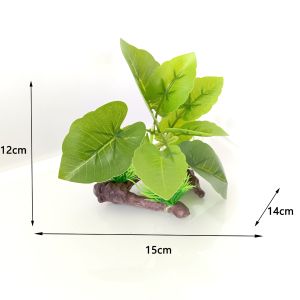 Mô hình cây rong thủy sinh gắn lũa nhựa trang trí bể cá non bộ hồ bán cạn tiểu cảnh DIY