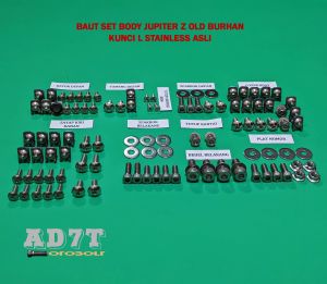 Baut Set Cover Body Jupiter Z burhan Stainless Asli Anti karat