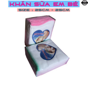 Khăn sữa em bé cao cấp 2 set / 20 khăn / khổ 25cm x 25cm