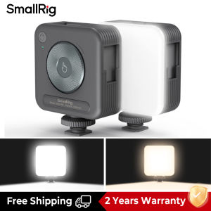 SmallRig Rechargeable LED Video Light On Camera Mini Vlog Circle Light 2200mAh 2700-6500K Photography Lighting Fill Light for Vlogging Mirroless Camera DSLR 3286 (Grey) / 3287 (White)