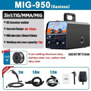 Portable Welding Machine MlG/TIG/MMA 3IN1 Gasless Inverter Welding Machine lGBT DC Inverter We