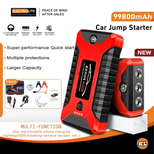 99800mAh High Power Car Powerbank Jumper Jump Starter Jump Start Car Power Bank with Tyre Pump