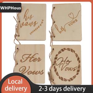 [COD] WHPHous Ship within 24 hours 2PCS Wedding Vow Books Wedding Vow Notebook Creative Sturdy Kraft Paper Handbook