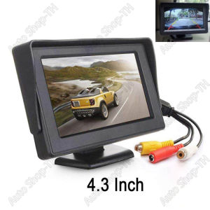 (คูปองส่วนลดค่าส่ง40บาท)4.3 นิ้ว จอมอนิเตอร์รถ HD หน้าจอดิจิตอล LCD TFT ม่านบังแดดอินพุตสองทางสำหรับกล้องมองเวลาถอยหลัง