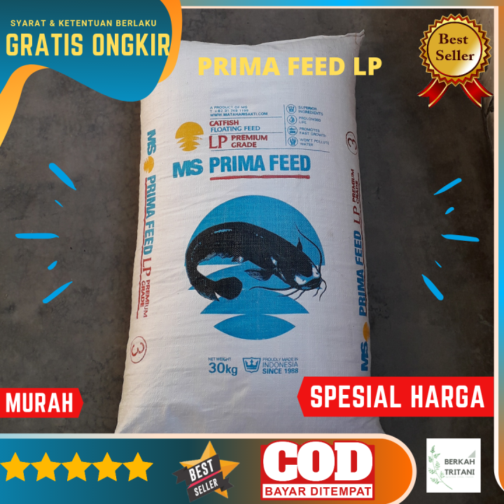 Pelet Ikan Pakan Ikan Prima Feed Lp 10 Kg Nila Mas Patin Bandeng