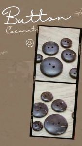 กระดุมกะลา กระดุมกะลามะพร้าว ขนาด 1516182025มิล แพ็ค 20เม็ด