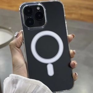 ✨ถูกที่สุด✨เคสไอโฟน16 เคสโทรศัพท์ชาร์จไร้สาย Magsafe สุดหรูสำหรับ iPhone 16 15 11 12 13 14 Pro Max Plus สำหรับบัมเปอร์ชุบด้วยไฟฟ้าสถิต