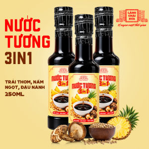 [Combo 3 chai 250ml] Nước tương 3 trong 1 Làng Chài Xưa từ trái thơm nấm ngọt và đậu nành
