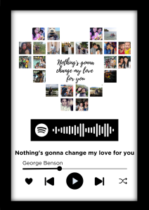 New Sintra Board Wall Decor A4 Size 3mm tickness 3D Frame With Spotify Playback Scan Code With Free Adhesive Perfect gift For Valentines