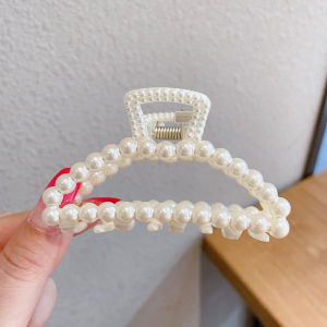 Korean Acrylic Pearl Hair Claws Clips Hairgrips Pearl Catch Clip For Women Girl Accessories Headwear