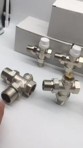 Brass Three way valve Thermostatic Radiator Valve for heating system T type temperature controller valve DN15 DN20 DN25 DN32