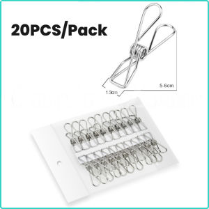 Stainless Steel Clothes Pins / Multi-Purpose Metal Wire Utility Clips for Laundry Home Kitchen Outdoor Travel Office