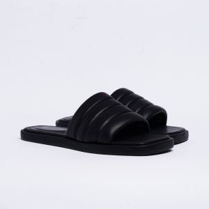 Zavatu Sandal Flat Teplek Bigsize Jumbo ZVT 358 Hitam