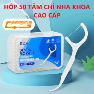 Hộp 50 chiếc Tăm kẽ chỉ nha khoa tiệt trùng chỉ tơ nha khoa cao cấp - giadunggiare.vn