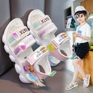 Xăng đan bé gái in hình công chúa thoáng khí êm chân Sandal học sinh đi học đế chống trơn trượt Dép quai hậu bé gái quai ngang đi biển Mùa Hè GG095