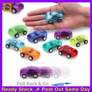 Mini Car Toys Pull Back Cars Plastic Transparent Fun Toy Children Birthday Party Gift Toy
