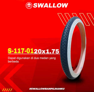 Ban sepeda 20 x 2.30 SWALLOW Luar dalam untuk semua sepeda BMX dan lainnya