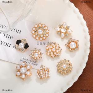 [COD] Beaution Temperament Sophisticated Camellia Brooch High-end Womens Elegant Pearl Flower Brooch Metal Mourning Corsage Pin Coat Accessory