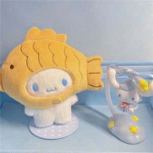 Sanrio Móc Khóa Hình Búp Bê Thỏ Taiyaki Cinnamoroll Nhồi Bông Dễ Thương