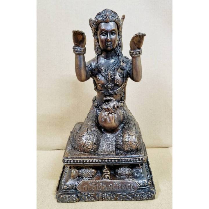 铜左右招财女神左右手nang kwak神像南刮招财泰国铜💯Thai amulet