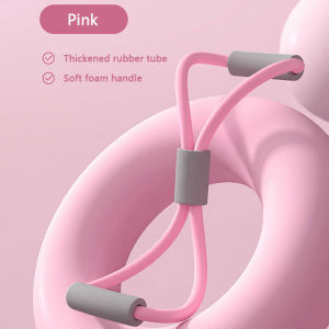 Sit-ups Elastic Foot Pull Rope Yoga Pedal Tensioner Abdominal Foot Pedal Elastic 4 Tubes Home Workout Gym Training Rope 脚蹬拉力器