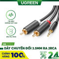 Dây loa 3.5mm sang 2 hoa sen RCA dài 3m chính hãng Ugreen 10512.