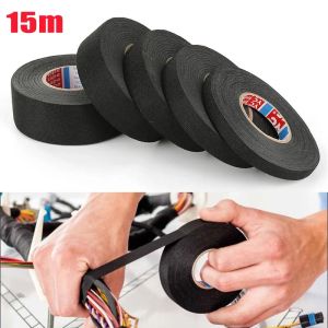 15M 9/15/19MM Heat-resistant Adhesive Cloth Fabric Tape for Automotive Cable Tape Harness Wiring Loom Electrical Heat Tape