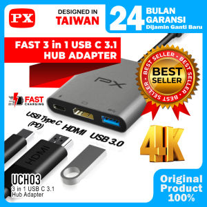 Hub Converter Type C 3.1 Macbook Laptop to USB 4K HDMI 3 in 1 PX UCH03