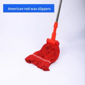 Cotton Yarn Floor Cleaning Mop with Long Anti-Rust Handle Soft but Strong Mop Head for Smooth Mopping and Quick Drying Ideal for Household Daily Use