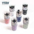 TYESO แก้วเก็บความเย็น ขนาด 600-900 มล. มีฝาปิด เก็บอุณหภูมิได้ทั้งร้อนและเย็น แถมฟรี หลอดดูดซิลิโคน. 