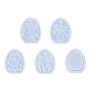 แม่พิมพ์ซิลิโคนสำหรับที่วางตกแต่งบ้านเทียนทีไลท์รูปทรงไข่รูปกระต่ายแบบกลวงขาตั้งทีไลท์