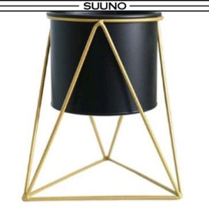 Nordic Style Geometric Metal Iron Flower Pot Succulent Plant Display Ornaments Flower Pot Modern Planter