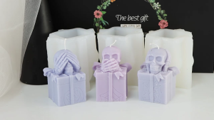 Reusable Silicone Mold Gift Box Skull Head Mould Creative Making Mold Festive Decoration Supplies