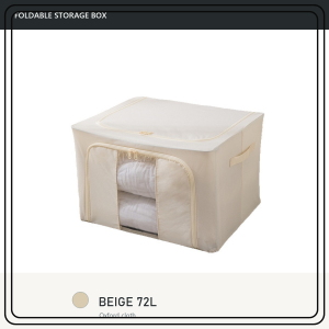 【JJ HOME】 Large Capacity Fabric Storage Box | Top & Front Opening Foldable Organizer