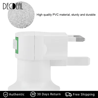 Decdeal E27 Bulb Converter Plugin Lamp Screw Socket Wall Light Fixture