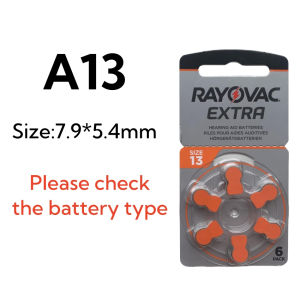 Rayovac Hearing Aid Battery A13 (PR48) / A675 (PR44) 1.45V Zinc Battery