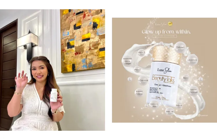 luxe skin beauty talks glutathione My life with beauty talks from LUXE SKIN First thing in the morning booster  C + collagen and chitosan with glutathione then the premium oral sunblock +  stemcell after meal Simple everyday routine I