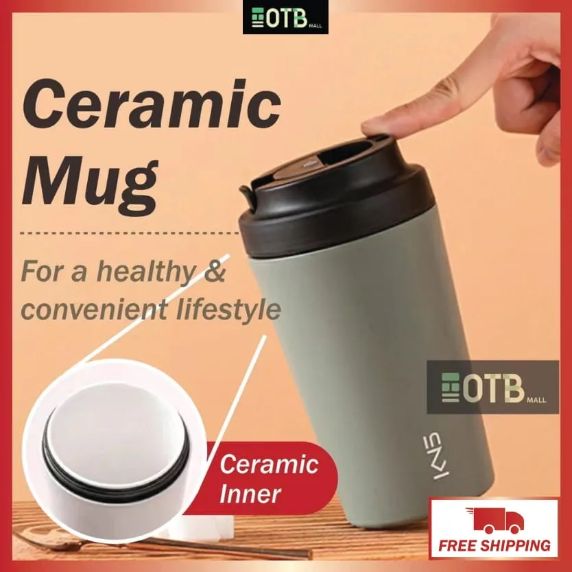 OTB 380ml Ceramic Thermal Coffee Cup Ceramic Mug Vacuum Ceramic