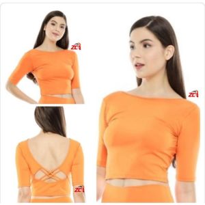 Crop Senam Wanita Aerobik Crop Belakang Variasi Silang Bawah