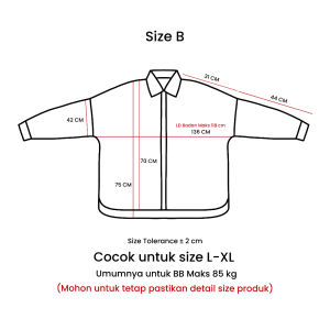 Ixora Kuma Oversized Shirt - Kemeja Wanita Oversize Lengan Panjang Motif Abstrak