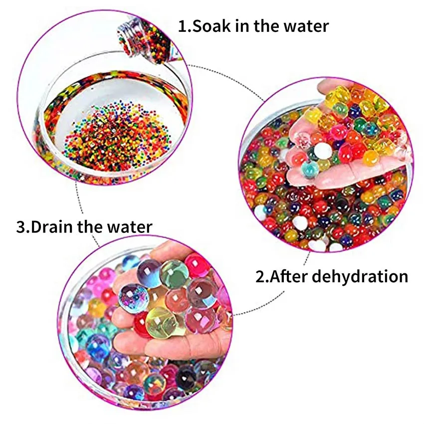 20 pcs/lot Big Crystal Soil Mud Hydrogel Gel Kids Children Toy Water Beads  Growing Up