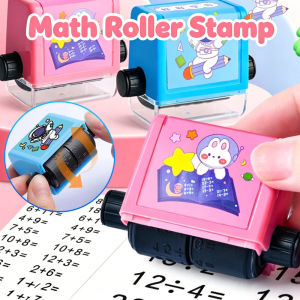 Math Roller Stamp Kids Add Subtract Multiply Divide Number Practice Ink Seal Learning Toy for Kids