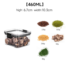 IMUTO Airtight Food Container with cover Spices Seasoning jar Storage For Kitchen Organizer PET Plastic Storage Box