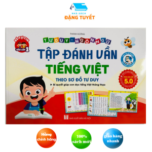 Sách - Tập Đánh Vần Tiếng Việt 5.0  theo sơ đồ tư duy  có quét mã bằng điện thoại hướng dẫn đánh vần