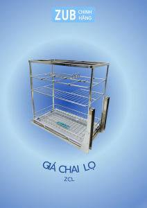 Giá Chai Lọ / Gia Vị ZUB Đa Năng Inox 304 Có Khay Chắn Nước