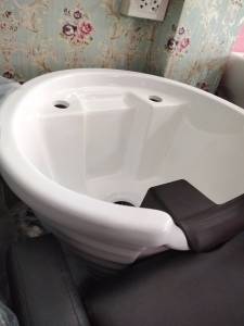 🔥ส่งฟรีทั่วไทย🔥อ่างสระเซรามิกแบบลึกสีขาว สำหรับวางเตียงสระผม ทุกประเภท