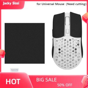 Jacky 15x11cm DIY Anti-Slip Wireless Gaming Universal Style Mouse Sticker Sweat-Proof Mouse Grip Tape Wear-Resistant PC Desktop Laptop