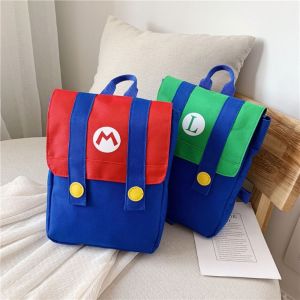 MMLUCK Children Kids Gifts Messenger Bag School Bag Gifts Cartoon Mario Backpack Kindergarten Backpack Super Mario Backpack Anime Peripherals Toy